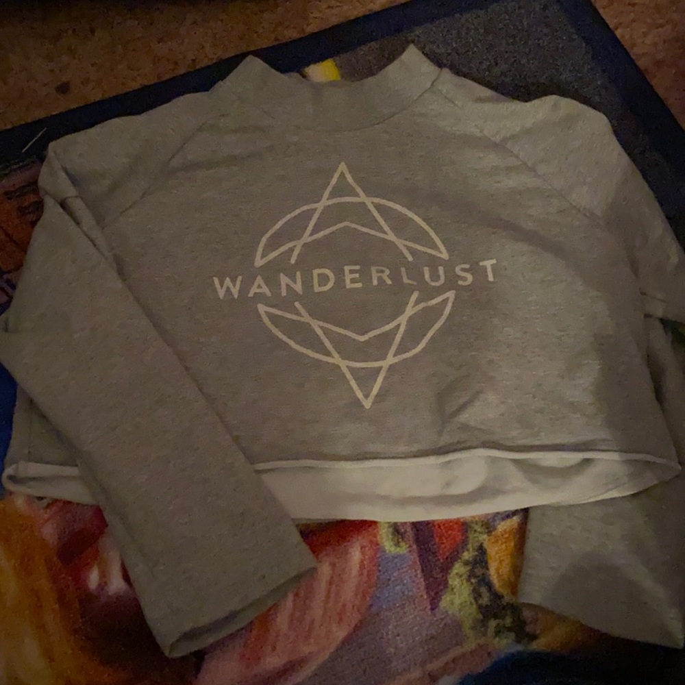 RARE Adidas grey mock neck long sleeve sweatshirt